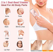 Dual-Head Electric Hair Trimmer for Women