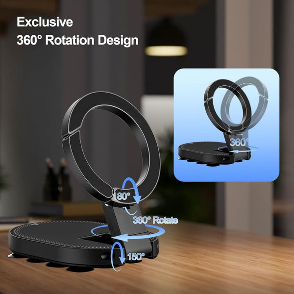 SnapHold™ 360 Magnetic Phone Mount with Suction Cup