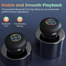 Waterproof Bluetooth Speaker with LED lights and Suction Cup