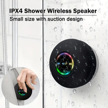 Waterproof Bluetooth Speaker with LED lights and Suction Cup