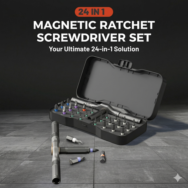 24-in-1 Magnetic Ratchet Screwdriver Set