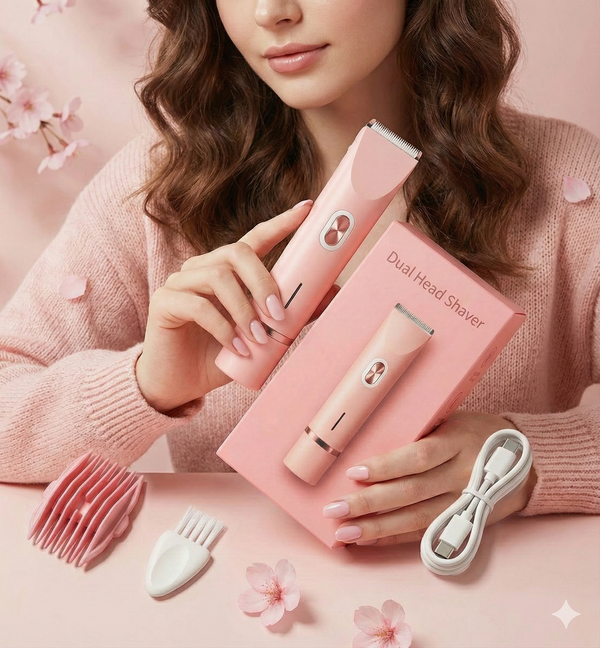Dual-Head Electric Hair Trimmer for Women