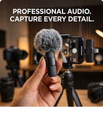 DUAL WIRELESS MICROPHONE SYSTEM - Professional Audio for iPhone & Android