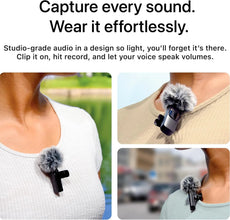 DUAL WIRELESS MICROPHONE SYSTEM - Professional Audio for iPhone & Android