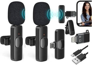 DUAL WIRELESS MICROPHONE SYSTEM - Professional Audio for iPhone & Android
